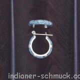 Navajo Ohrringe mit Wellenform und Trkis Steinen