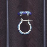 Navajo Ohrringe hellblau, blau aus Sterlingsilber