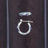 Navajo Ohrringe mit Rautenmuster aus Sterlingsilber