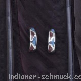 Wunderschne Navajo Ohrringe braun,hellblau aus Sterlingsilber
