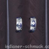 Navajo Ohrringe Rautemuster aus Sterlingsilber
