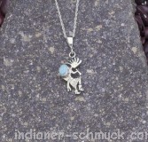 Wunderschne Kette Indianer mit Trkis Stein aus Sterlingsilber