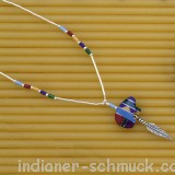 Wunderschne Kette bunter Stein mit schnen Farbverlufen