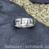 Wunderschner Ring blaue Wlfe