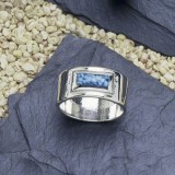 Indianischer Ring mit Trkis Stein aus Sterlingsilber