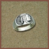 Silber Ring Indianerkopf originaler Indianerschmuck