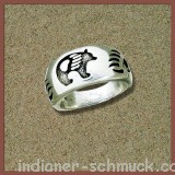 Silber Ring Brenpfote Indianer Schmuck Hopi Style