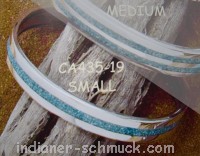 Filigraner Silberarmreif mit Trkis Stein Inlay