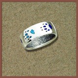 Ring Wolfstatze Türkis und Lapis
