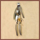 Haarspange Concha, Leder, Perlen