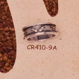 Filigraner Navajo Ring mit den Abbildern von Adlerkpfen