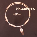 Halsreifen mit echten Trkis- und Silbersteinen