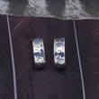 Navajo Ohrringe mit Muster aus Sterlingsilber