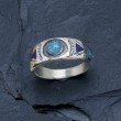 Navajo Ring mit Trkis Stein aus Sterlingsilber