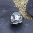 Wunderschner Ring Adler mit Trkis Stein aus Sterlingsilber