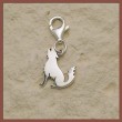 Sterlingsilber Charm heulender Wolf