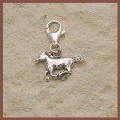 Sterlingsilber Charm Running Horse fr Pferdeliebhaber