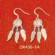 Indianische Ohrringe mit wunderschnen Silberfedern
