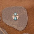Hbsch angefertigter indianischer Ring mit Trkis Steinen